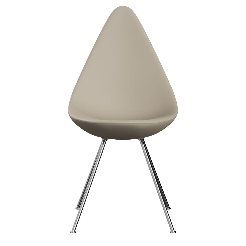 [product_category]-Fritz Hansen The Drop Chair, Chrome/Light Beige-Fritz Hansen-3110-LA135-CST-FRI-3