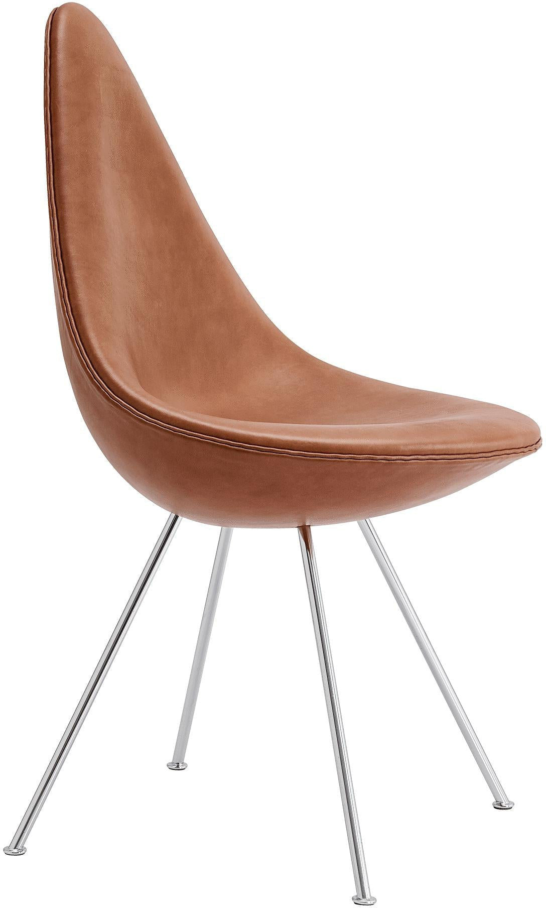 [product_category]-Fritz Hansen The Drop Chair Full Upholstery Leather, Elegance Walnut-Fritz Hansen-3110-elegance walnut-FRI-1