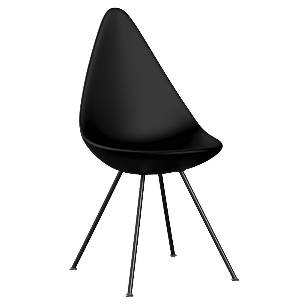 [product_category]-Fritz Hansen The Drop Chair Plastic Monochrome, Black-Fritz Hansen-3110MC-black-FRI-4