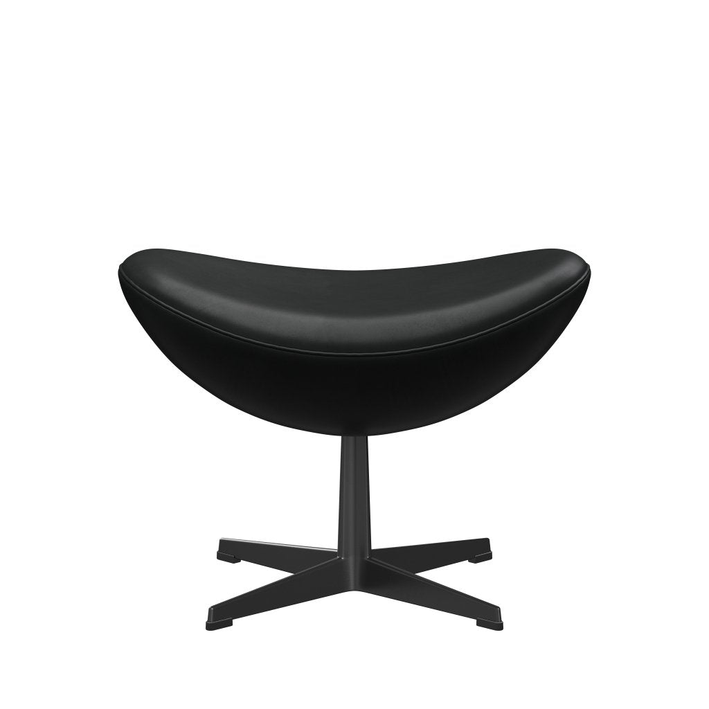 [product_category]-Fritz Hansen The Egg Foot Stool, Black Lacquer/Grace Black-Fritz Hansen-3127-ELBLA-BLLA-FRI-1