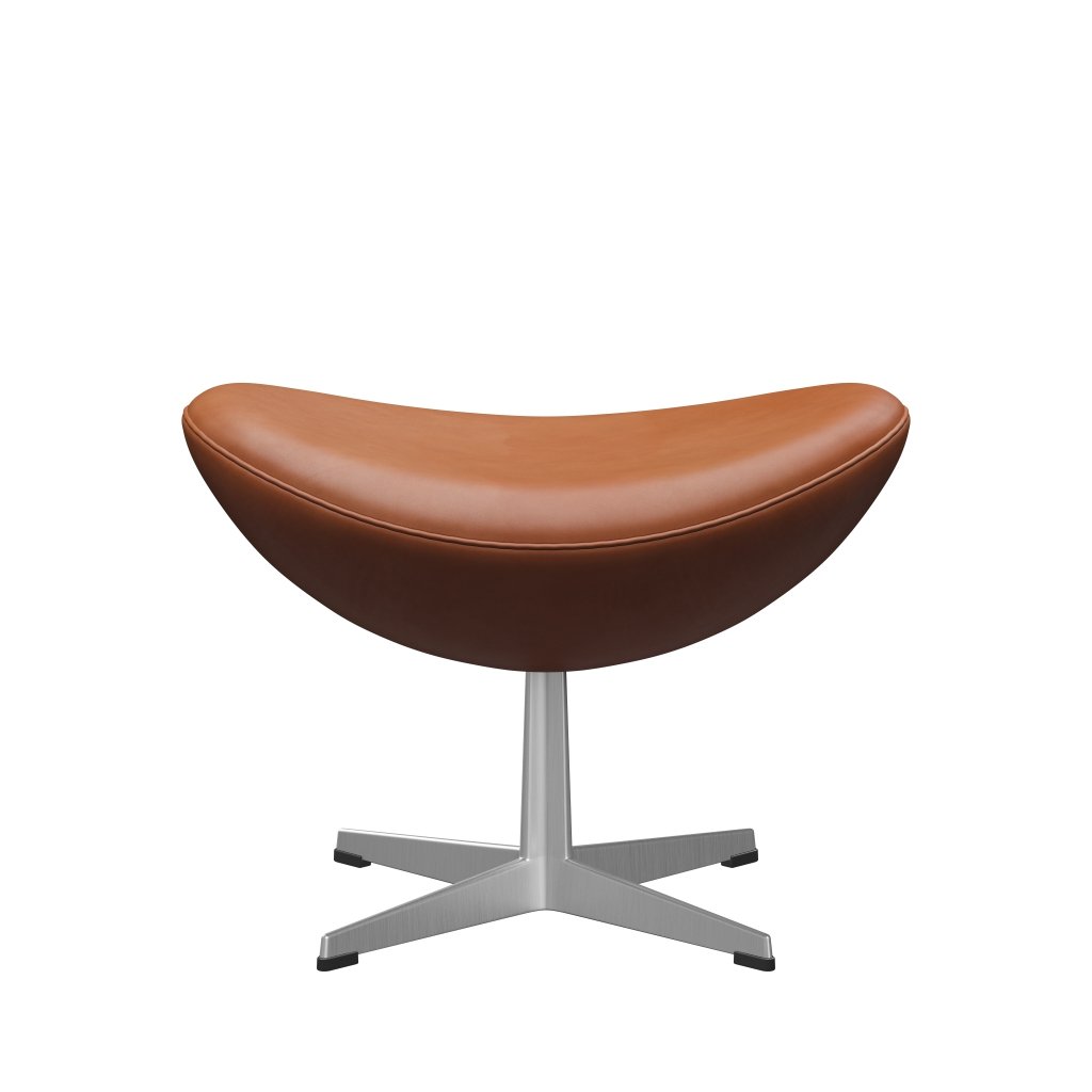 [product_category]-Fritz Hansen The Egg Foot Stool, Satin Polored Aluminum/Grace Walnut-Fritz Hansen-3127-ELWAL-SPAL-FRI-1