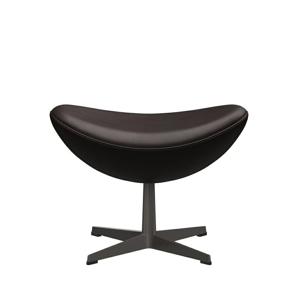 [product_category]-Fritz Hansen The Egg Foot Stool, Warm Graphite/Grace Dark Brown-Fritz Hansen-3127-ELDBR-WGBASE-FRI-1