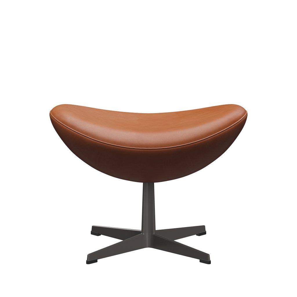 [product_category]-Fritz Hansen The Egg Foot Stool, Warm Graphite/Grace Walnut-Fritz Hansen-3127-ELWAL-WGBASE-FRI-1