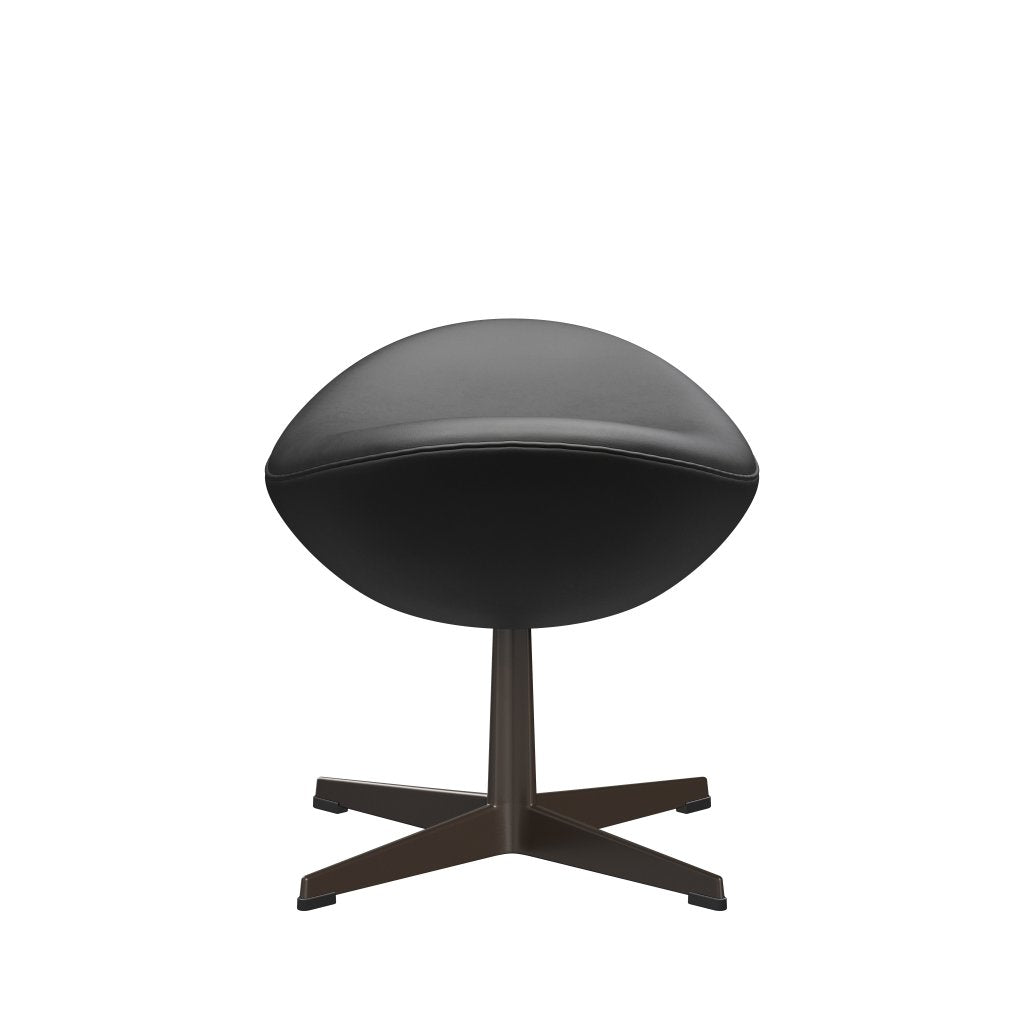 [product_category]-Fritz Hansen The Egg Footstool Leather, Brown Bronze/Essential Black-Fritz Hansen-3127-STBLA-BBBASE-FRI-3