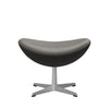Fritz Hansen The Egg Foolool Leather, satén kartáčovaný hliník/základní láva
