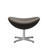 Fritz Hansen The Egg Foolool Leather, satén kartáčovaný hliník/esenciální kámen