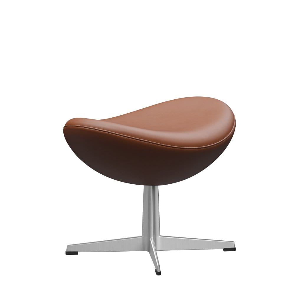 [product_category]-Fritz Hansen The Egg Footstool Leather, Satin Brushed Aluminum/Essential Walnut-Fritz Hansen-3127-STWALT-SPAL-FRI-2
