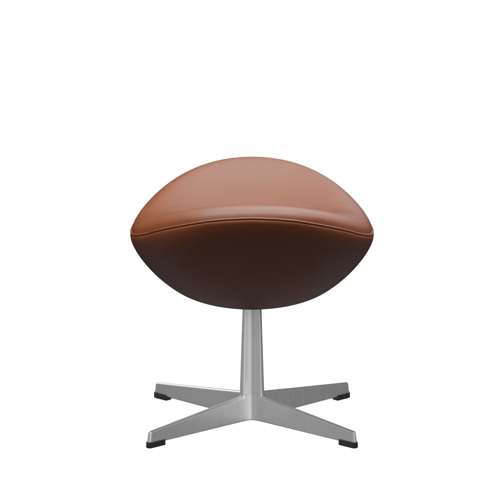 [product_category]-Fritz Hansen The Egg Footstool Leather, Satin Brushed Aluminum/Essential Walnut-Fritz Hansen-3127-STWALT-SPAL-FRI-3
