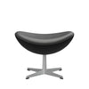 Fritz Hansen The Egg Foolool Leather, Silver Grey/Essential Black