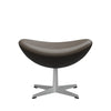Fritz Hansen The Egg Foolool Leather, Silver Grey/Esencial Stone