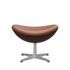 Fritz Hansen The Egg Flooool Leather, Silver Grey/Essential Walnut