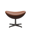 Fritz Hansen The Egg Foolool Leather, Warm Graphite/Essential Walnut