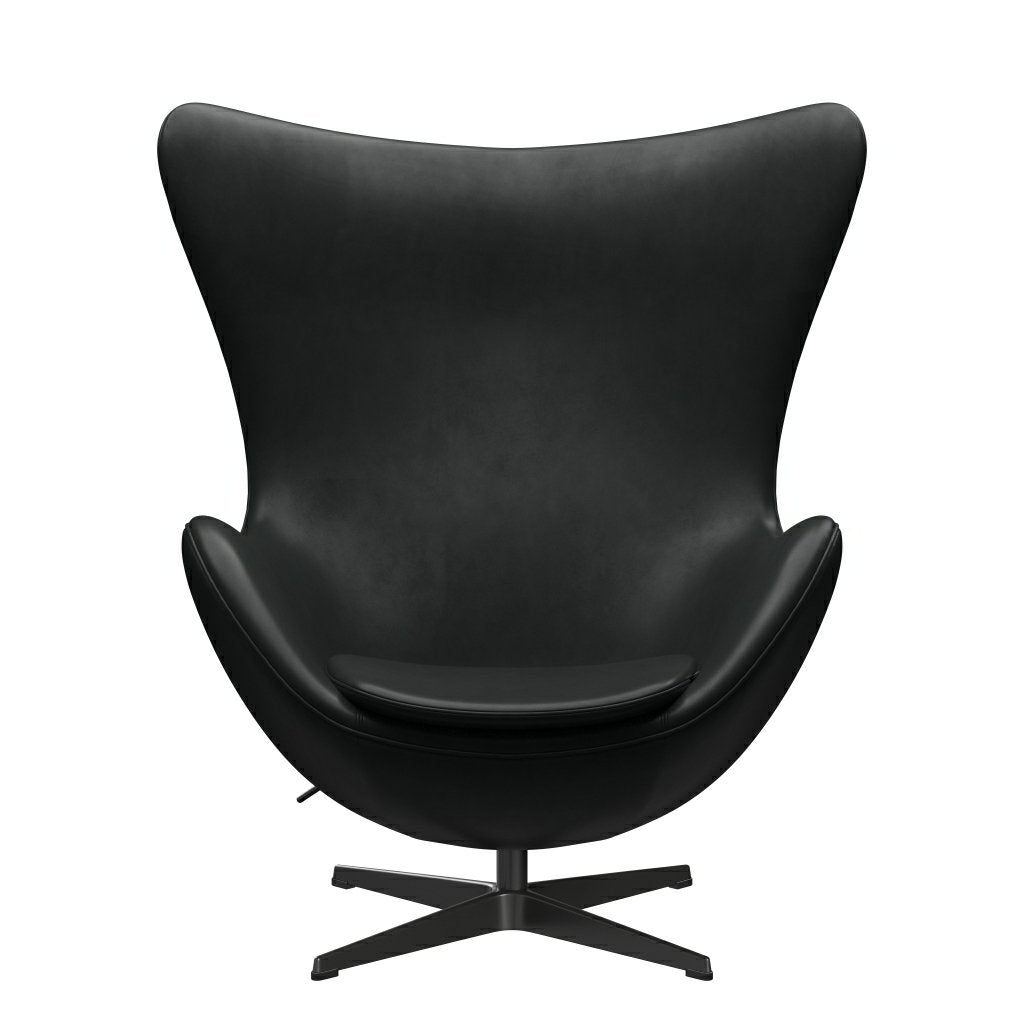 [product_category]-Fritz Hansen The Egg Lounge Chair, Black Lacquered/Grace Black-Fritz Hansen-3316-ELBLA-BLLA-FRI-1