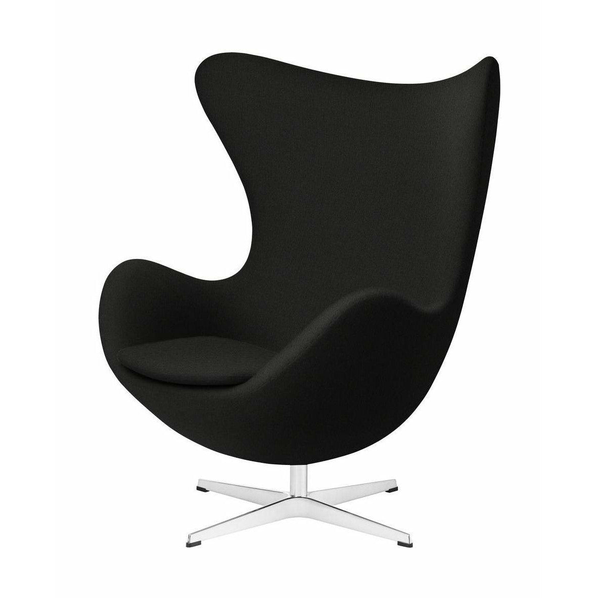 [product_category]-Fritz Hansen The Egg Lounge Chair Fabric, Christianshavn Black Uni-Fritz Hansen-3316-Alu-Christianshavn-1175-FRI-1