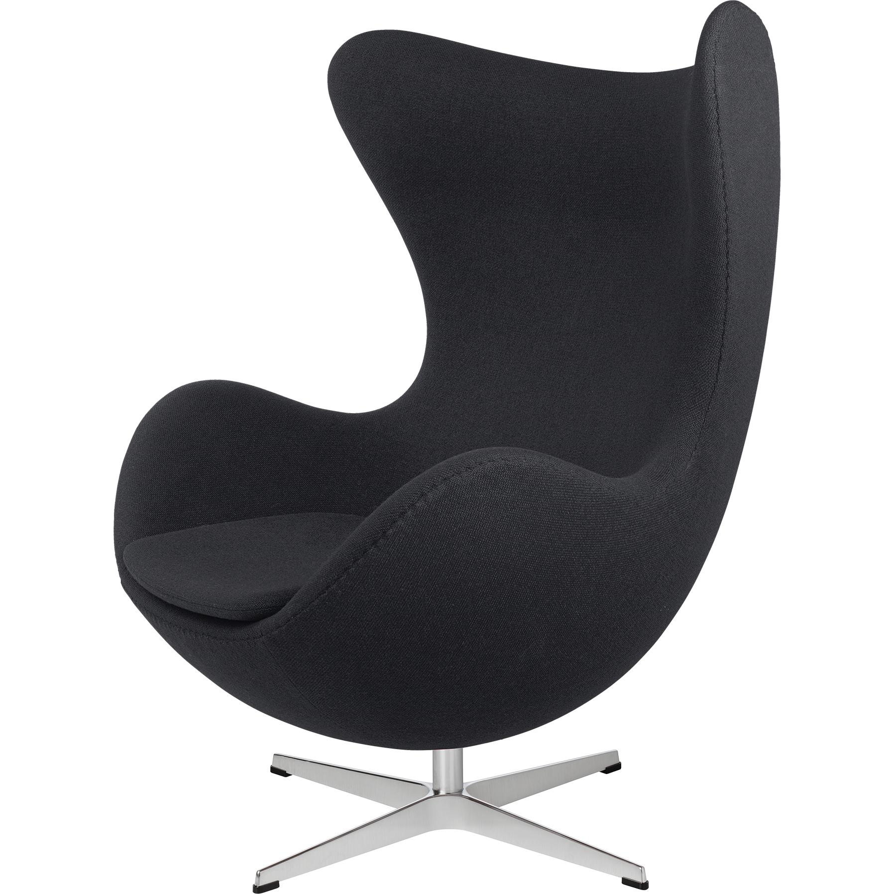 [product_category]-Fritz Hansen The Egg Lounge Chair Fabric, Fame Black-Fritz Hansen-3316-60999-FRI-1