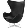 Fritz Hansen The Egg™ Lounge Chair Leather, Basic Black