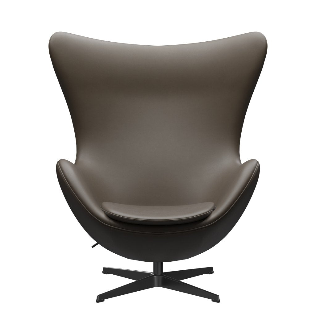 [product_category]-Fritz Hansen The Egg Lounge Chair Leather, Black/Essential Stone-Fritz Hansen-3316-STSTON-BLLA-FRI-1