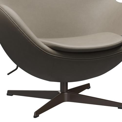 [product_category]-Fritz Hansen The Egg Lounge Chair Leather, Brown Bronze/Essential Light Grey-Fritz Hansen-3316-STLIGR-BBBASE-FRI-6