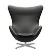 Fritz Hansen The Egg™ Lounge Chair Leather, Silver Grey/Essential Black