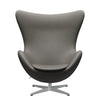 Fritz Hansen The Egg™ Lounge Chair Leather, Silver Grey/Essential Lava