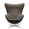 Fritz Hansen The Egg™ Lounge Chair Leather, Silver Grey/Essential Stone