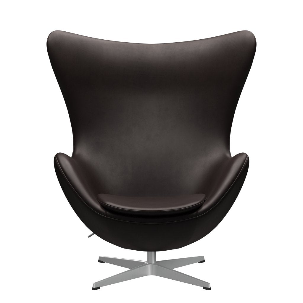 [product_category]-Fritz Hansen The Egg Lounge Chair, Silver Grey/Grace Dark Brown-Fritz Hansen-3316-ELDBR-SGBASE-FRI-1