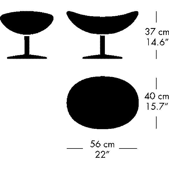 [product_category]-Fritz Hansen The Egg Stool Fabric, Warm Graphite Christianshavn 1120 Grey-Fritz Hansen-3127-Christianshavn-1120-Warm-Graphite-FRI-2