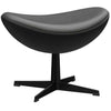 Fritz Hansen The Egg™ Stool Leather, Black/Essential Black