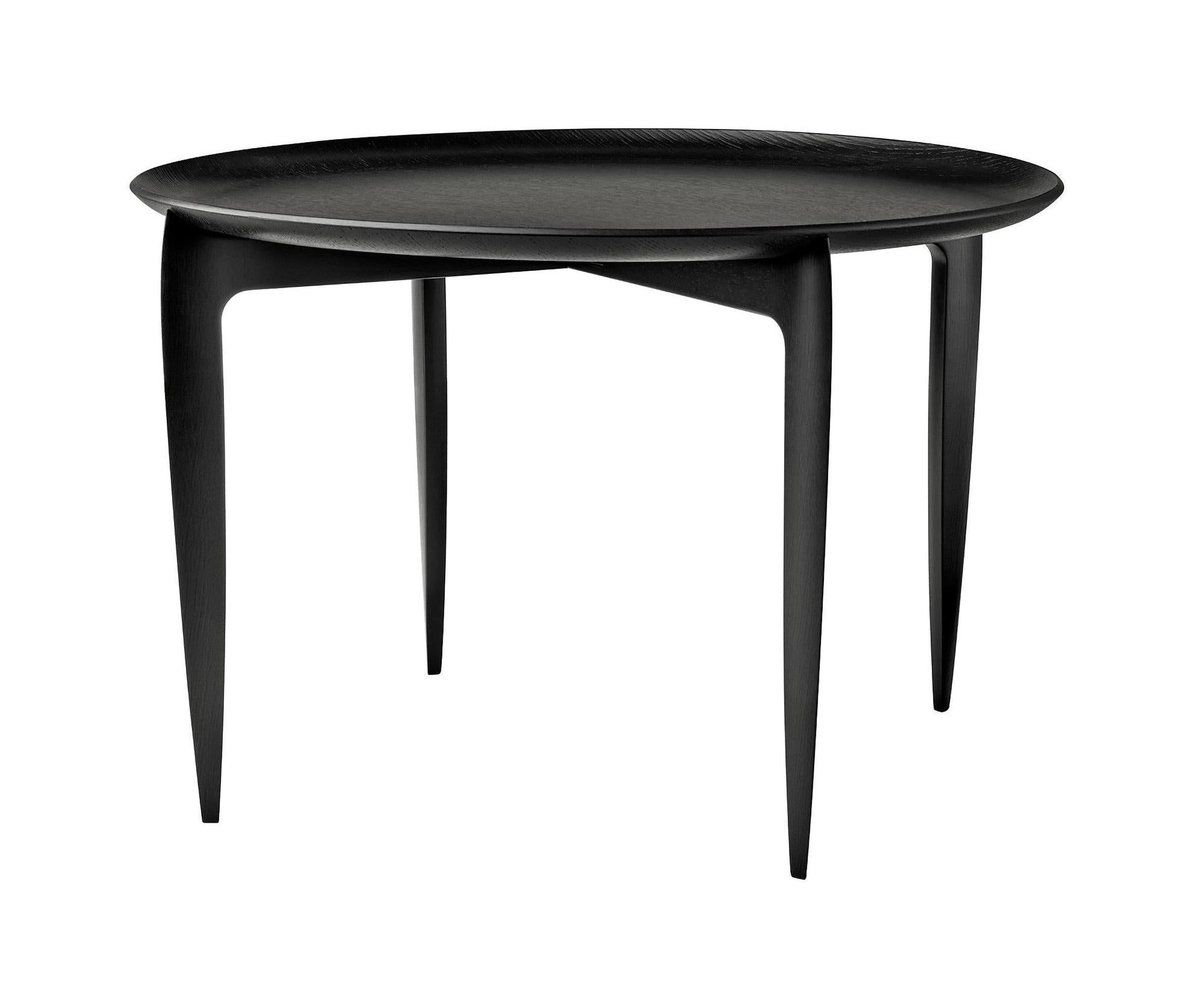 [product_category]-Fritz Hansen Tray Table Black ø60-Fritz Hansen-5704890401224-840122-FRI-1