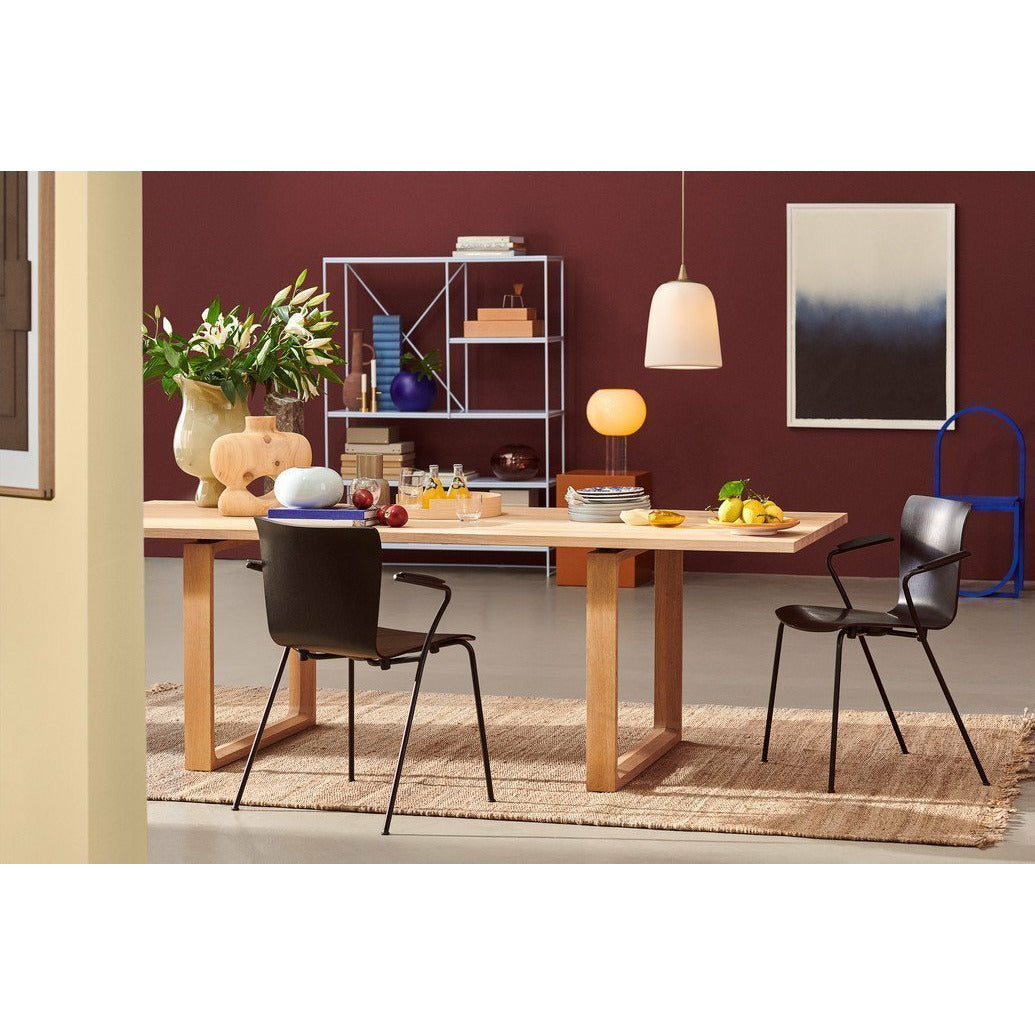 [product_category]-Fritz Hansen Vico Duo Vm111 Chair With Armrest Powder Coated Frame, Black Ash-Fritz Hansen-VM111-blacksteel-black-FRI-2