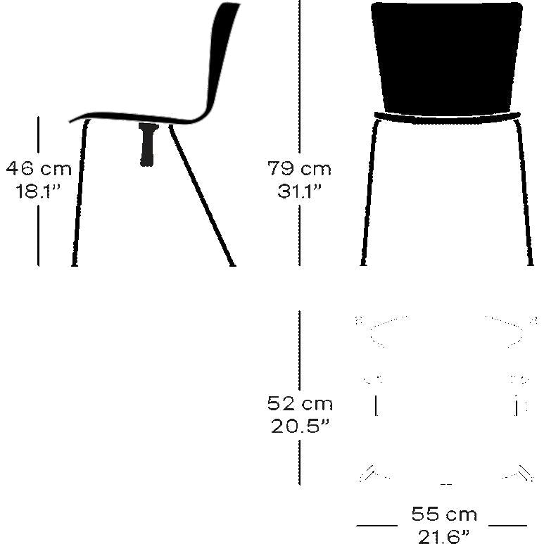 [product_category]-Fritz Hansen Vico Duo Vm112 Chair Walnut, Black/Walnut-Fritz Hansen-VM112-Walnut-Natural-Brown-Black-FRI-5