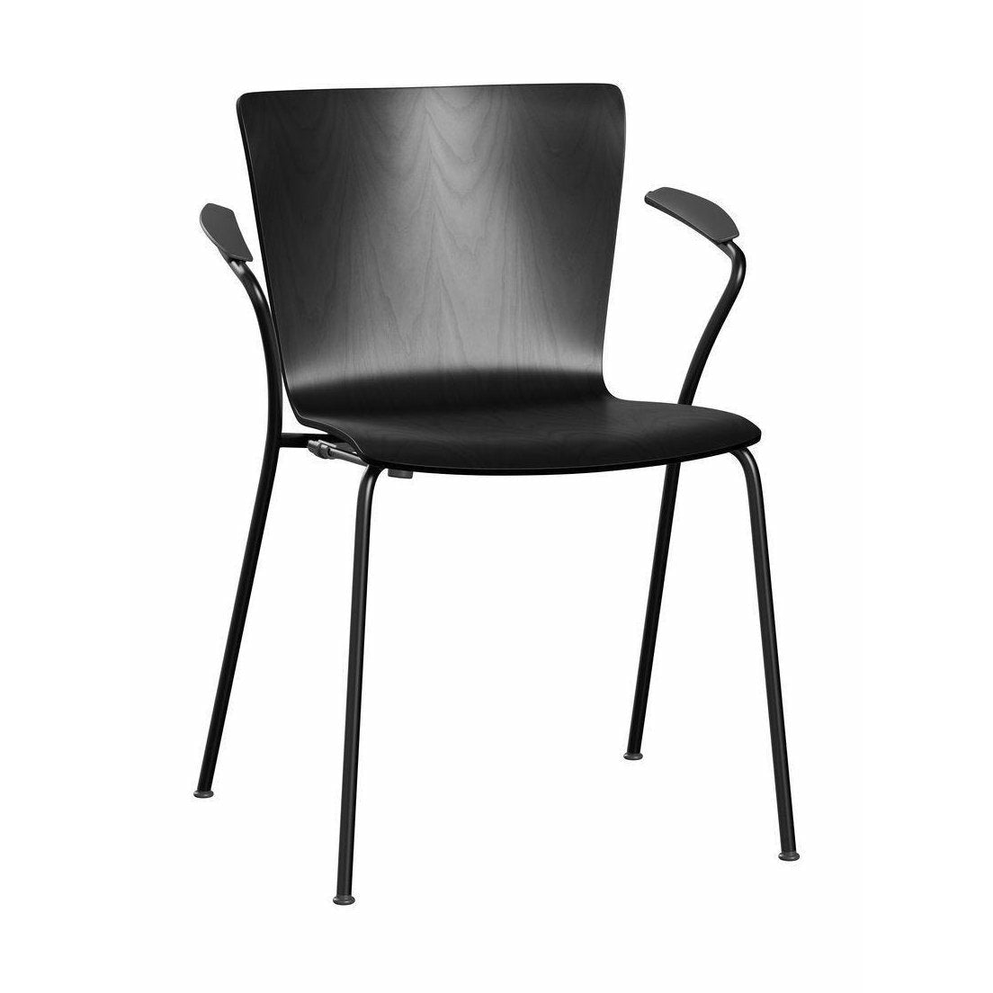 [product_category]-Fritz Hansen Vico Duo Vm113 Chair With Armrest, Black/Ash Black-Fritz Hansen-VM113-Black-Black-FRI-1