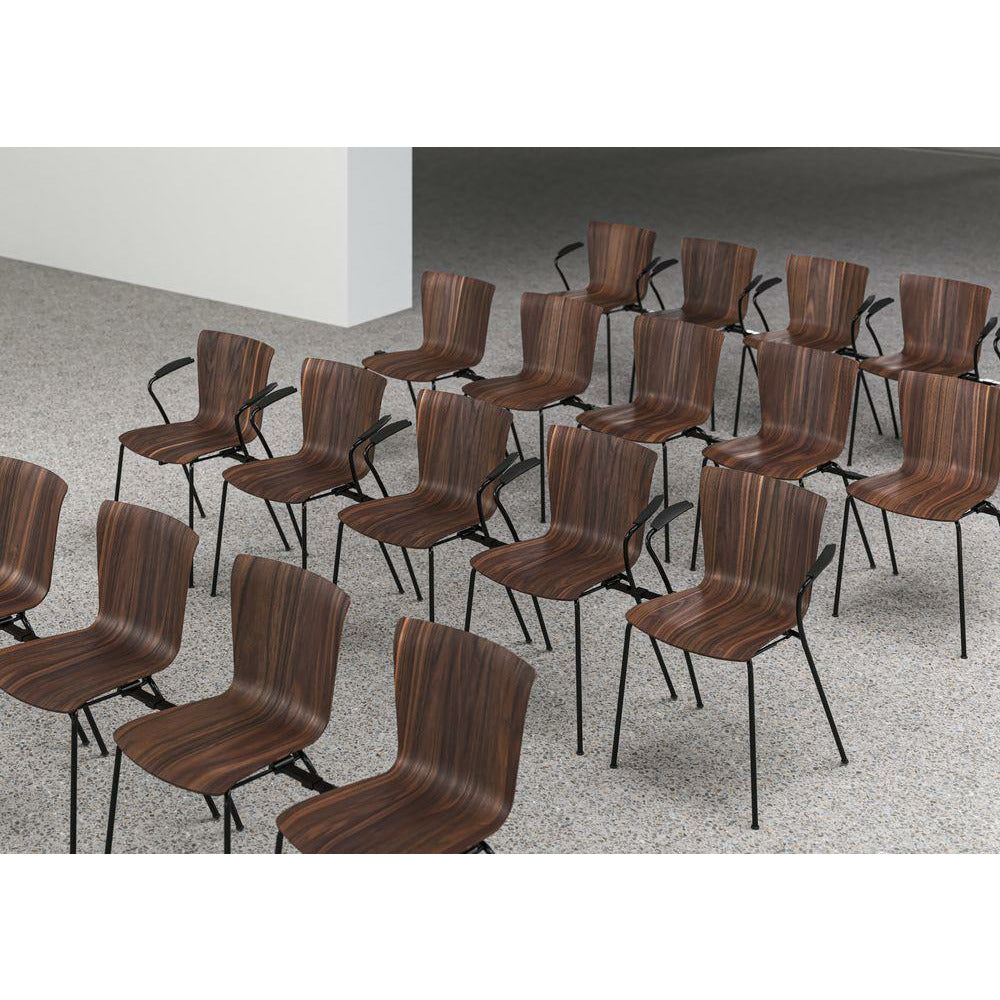 [product_category]-Fritz Hansen Vico Duo Vm113 Chair With Armrest Walnut, Black/Walnut-Fritz Hansen-VM113-Walnut-Natural-Brown-Black-FRI-2