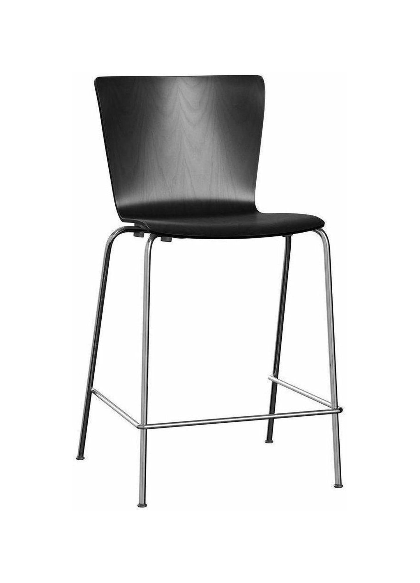 [product_category]-Fritz Hansen Vico Duo Vm116 Chair, Chrome/Ash Black-Fritz Hansen-VM116-Black-Chrome-FRI-1