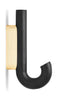Gejst Haak Mini Hook, Black Oak/Brass