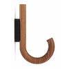 Gejst Hook, walnoot/zwart chroom