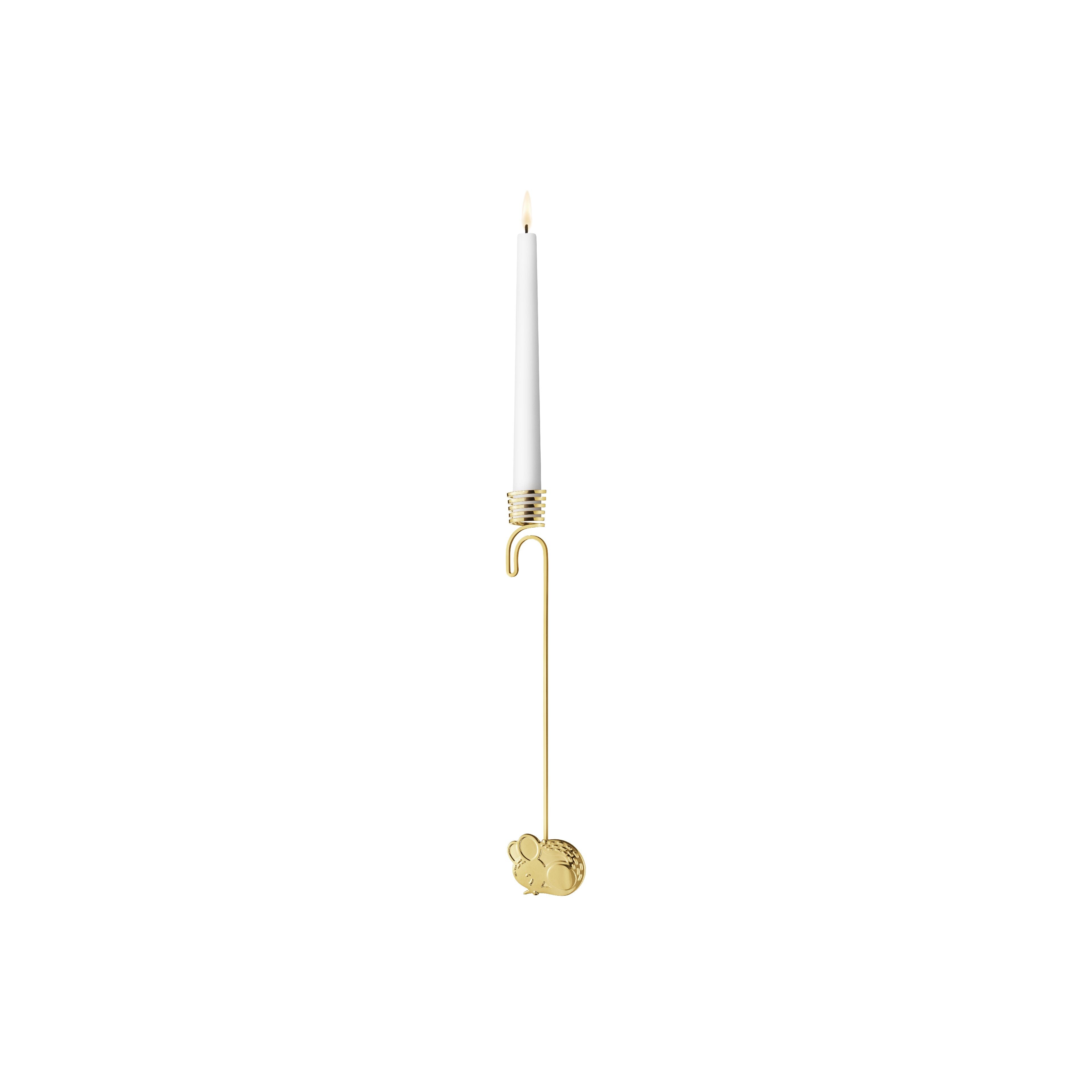 [product_category]-Georg Jensen 2023 Christmas Candleholder Mouse, Gold Plated-Georg Jensen-5713275235460-10020148-GEO-1