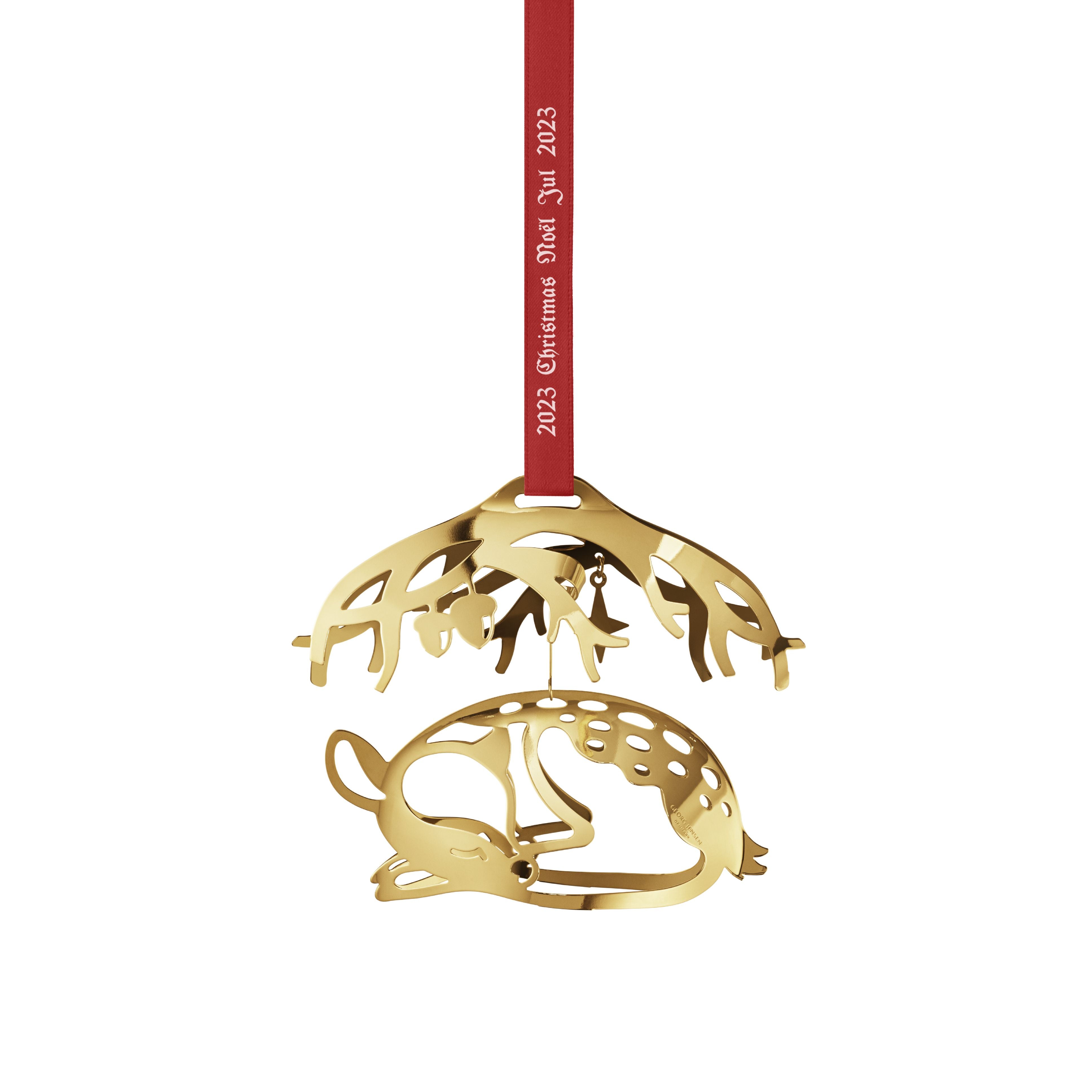 [product_category]-Georg Jensen 2023 Christmas Mobile Deer, Gold Plated-Georg Jensen-5713275235385-10020143-GEO-2
