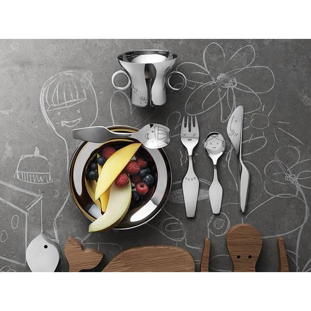 [product_category]-Georg Jensen Alfredo The Twist Family Children's Cutly, 4 Piece Set-Georg Jensen-5705145085152-3580049-GEO-2