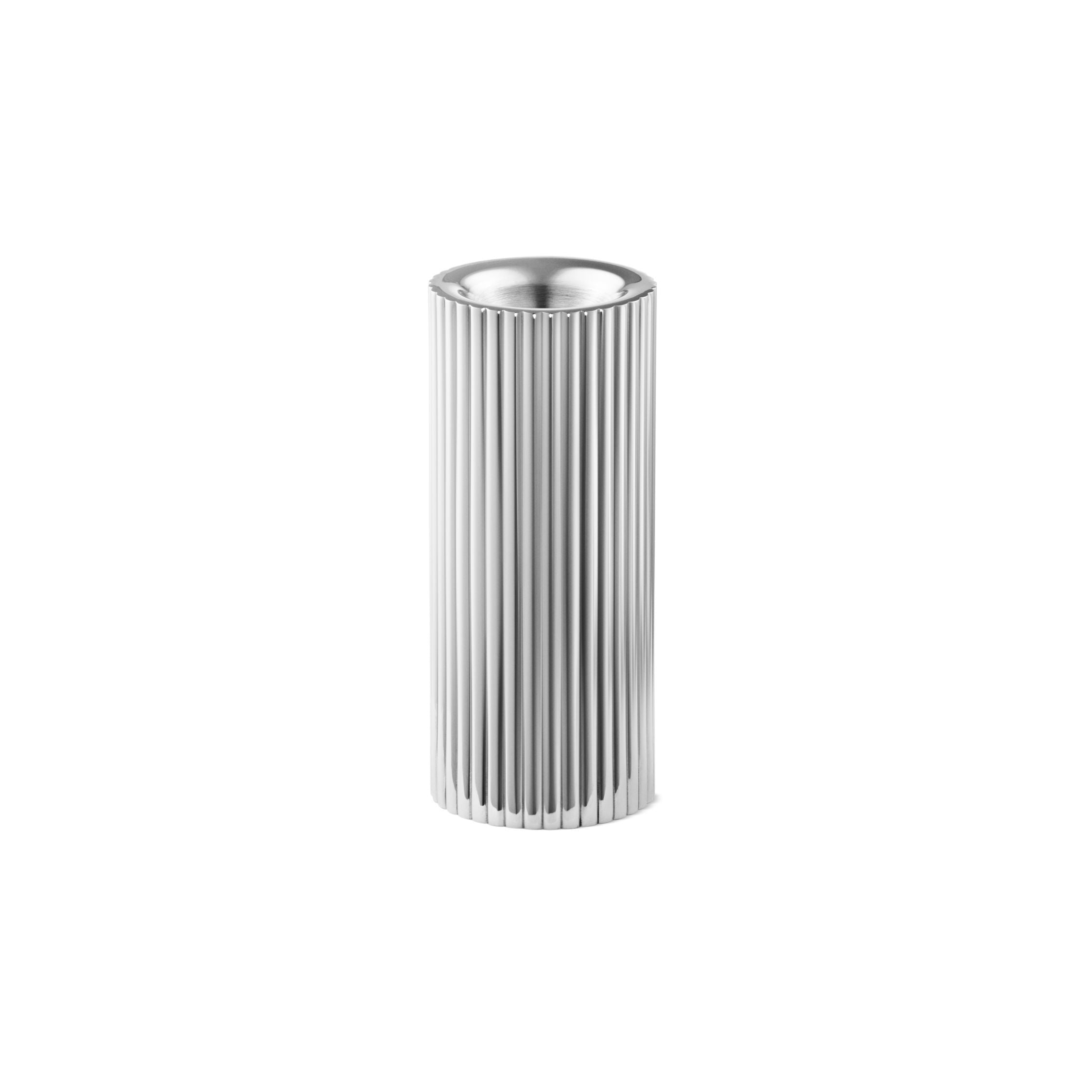 [product_category]-Georg Jensen Bernadotte Tealight & Candle Holder, Set Of 3, Stainless Steel-Georg Jensen-5713275209447-10019290-GEO-5