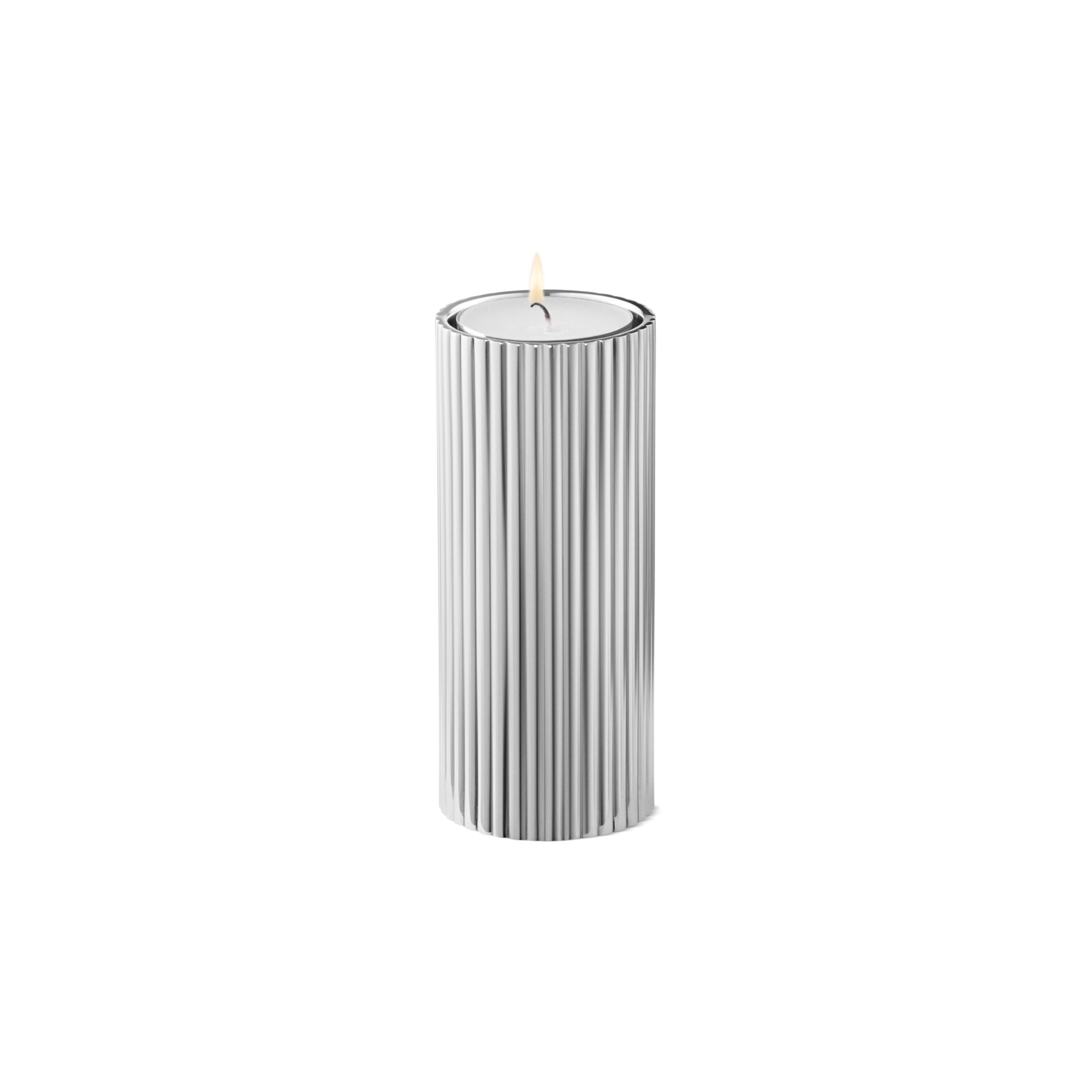 [product_category]-Georg Jensen Bernadotte Tealight & Candle Holder, Set Of 3, Stainless Steel-Georg Jensen-5713275209447-10019290-GEO-7