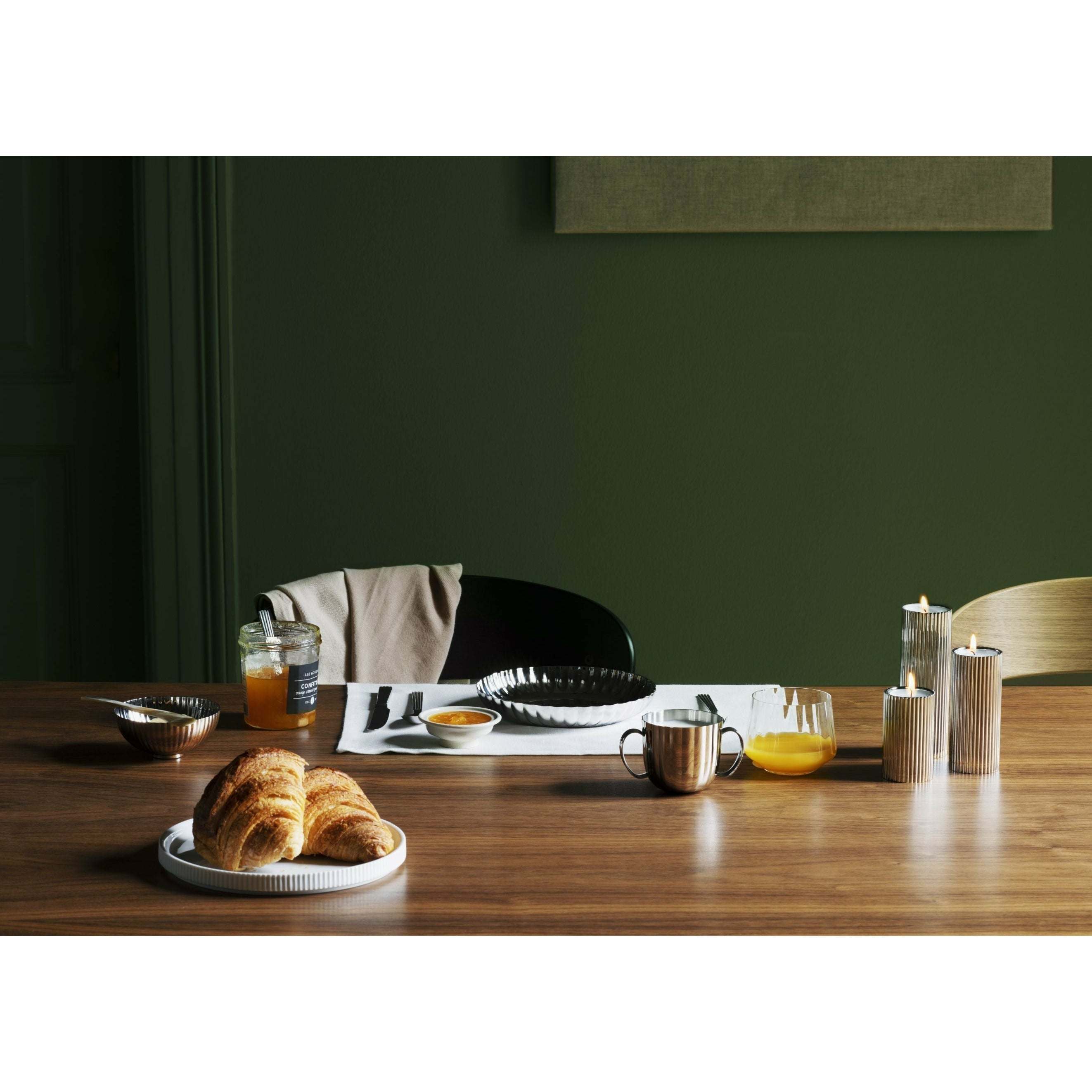 [product_category]-Georg Jensen Bernadotte Tealight & Candle Holder Stainless Steel, Large-Georg Jensen-5713275209430-10019289-GEO-6