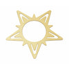 Georg Jensen Classic Christmas Star Ubřadový prsten/držák karty, sada 2, zlaté pokovené