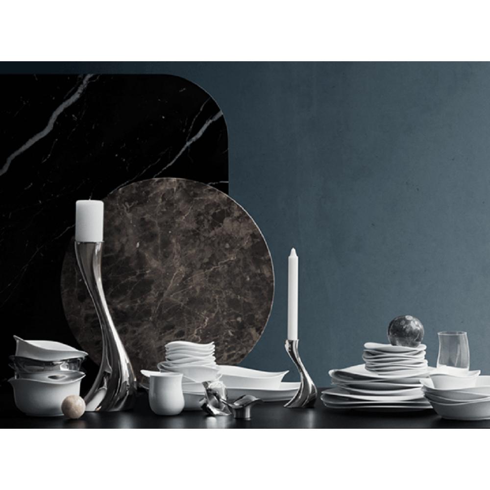 [product_category]-Georg Jensen Cobra Candle Holder Silver 24 Cm, 2 Pcs.-Georg Jensen-5705145066144-3586695-GEO-3