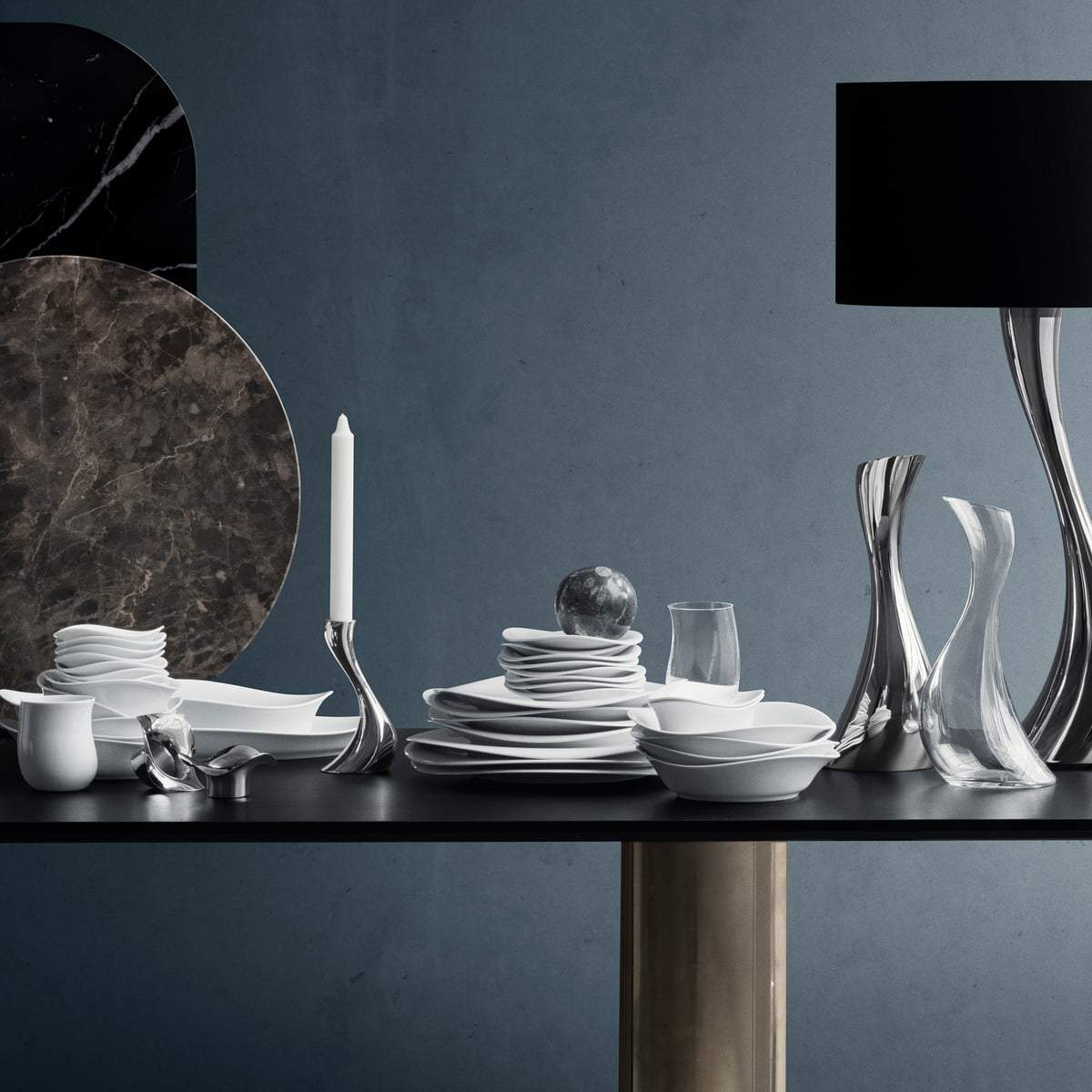 [product_category]-Georg Jensen Cobra Lampshade Black, ø 35 Cm-Georg Jensen-5705145203846-3592141-GEO-2