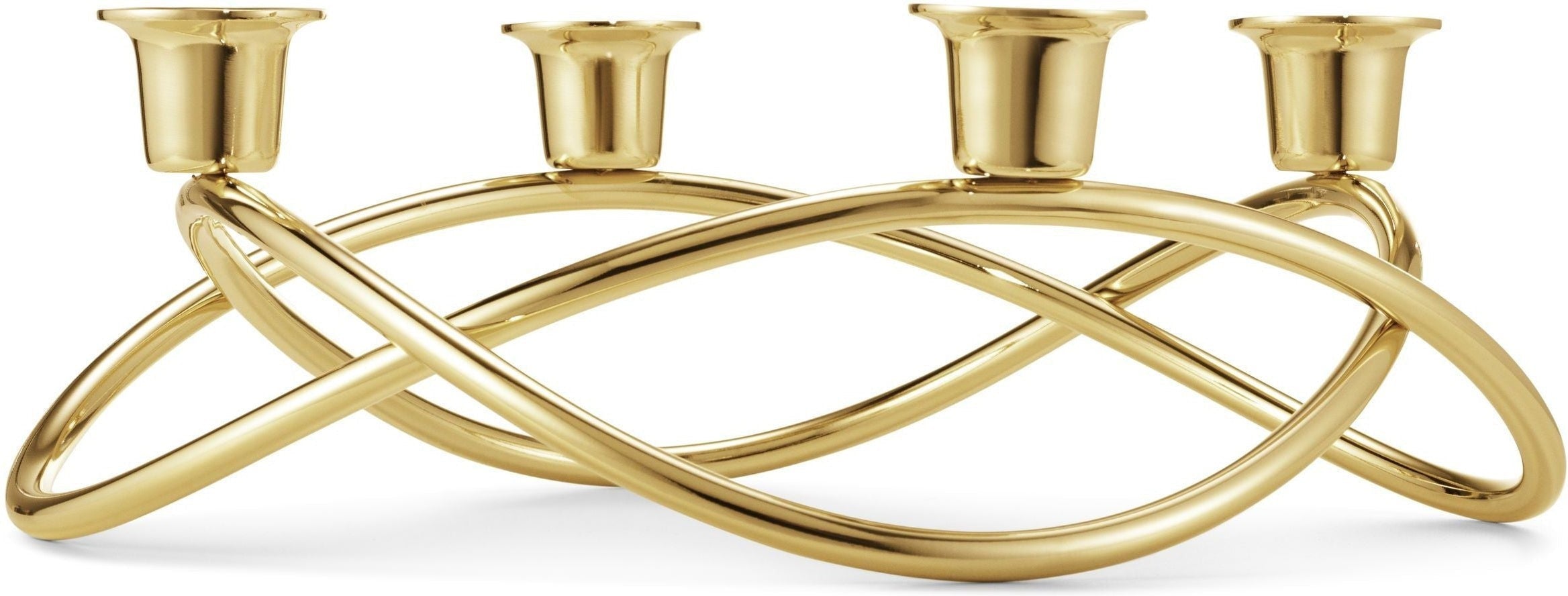 [product_category]-Georg Jensen Season Candle Holder Gold Plating, 26 Cm-Georg Jensen-5705140051497-3586480-GEO-1