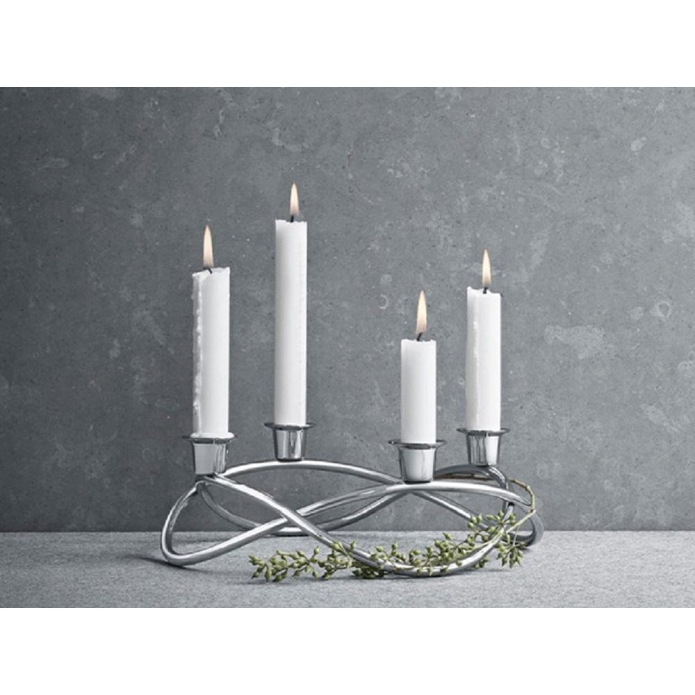 [product_category]-Georg Jensen Season Candle Holder Silver, 26 Cm-Georg Jensen-5705145076044-3586511-GEO-3