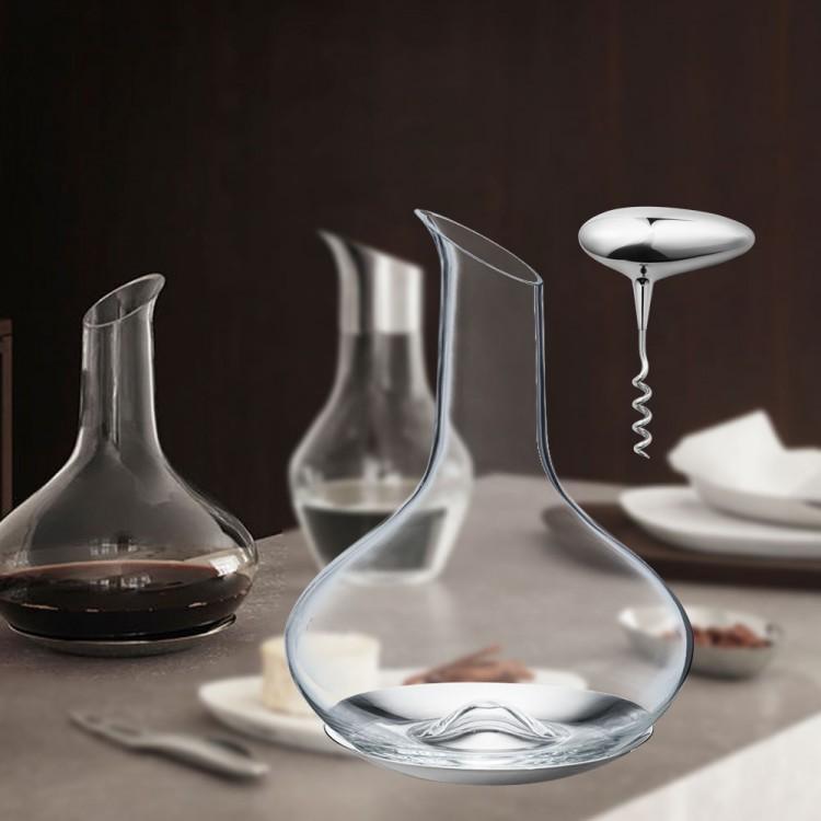 [product_category]-Georg Jensen Sky Wine Carafe, 23.1 Cm-Georg Jensen-5713275055921-10013570-GEO-2