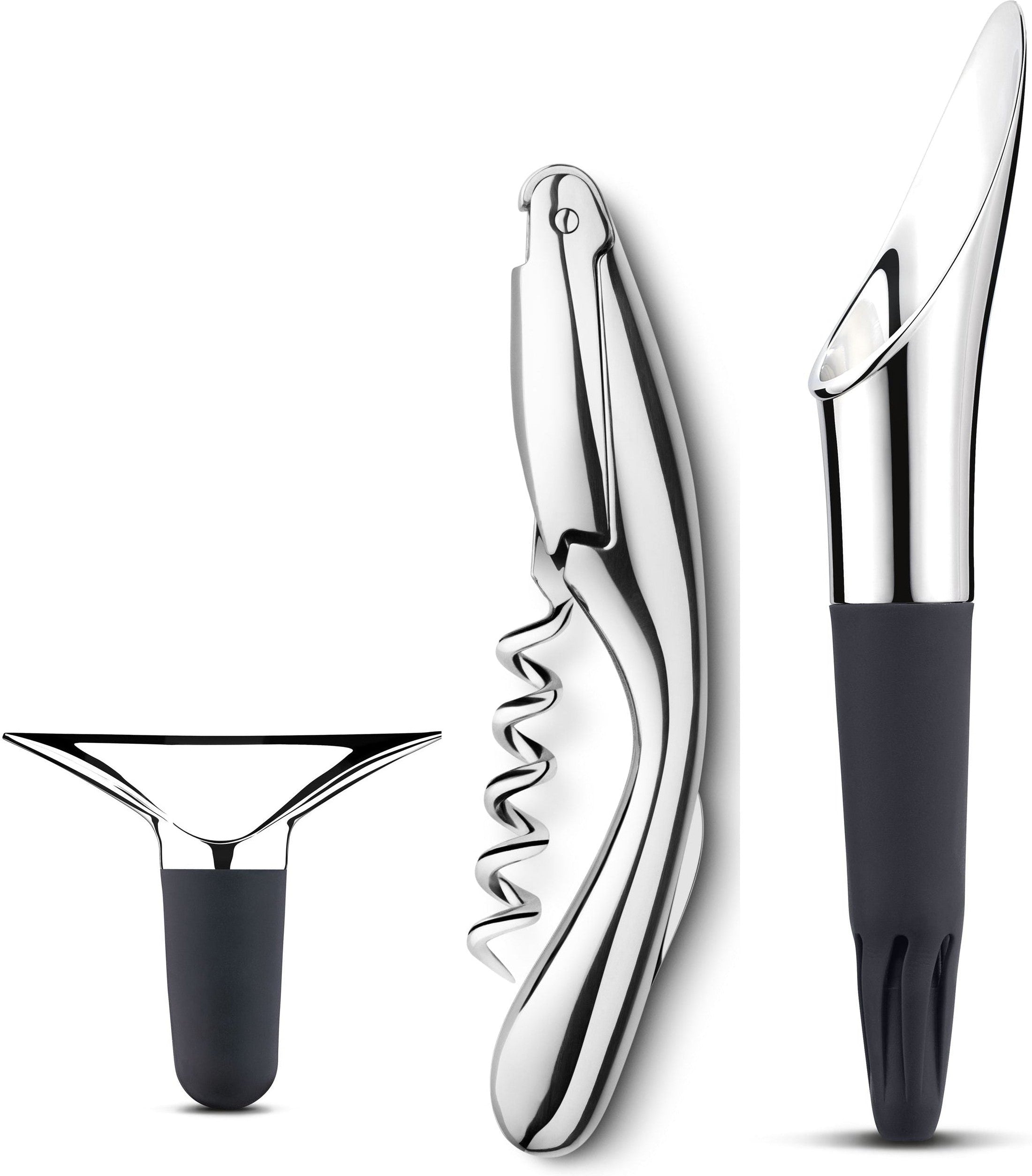 [product_category]-Georg Jensen Wine (Corkscrew, Stopper And Spout), 3 Piece Set-Georg Jensen-5705145083783-3586960-GEO-1