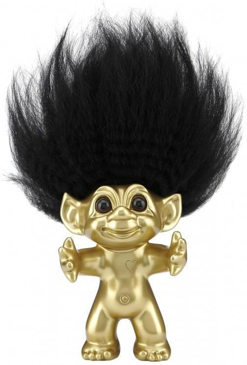[product_category]-Goodlucktroll Matt Brass Look/ Black Hair, 12cm-Goodlucktroll-5711336008244-93424-GOO-1